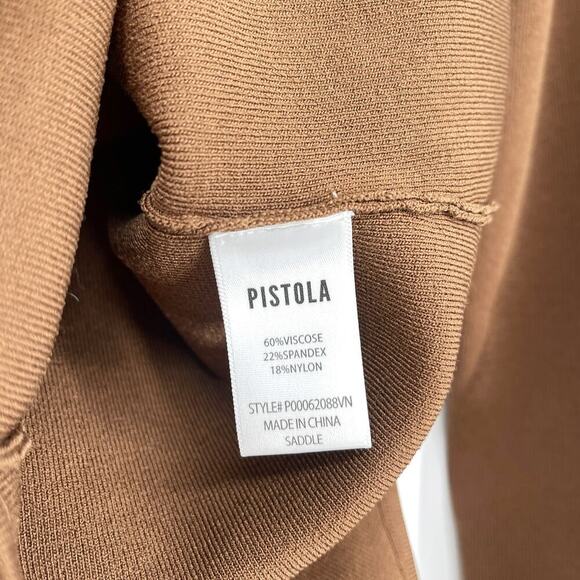 Pistola Jenny Thong Bodysuit Brown Split Cuff Square Neckline Size Small - Picture 10 of 10